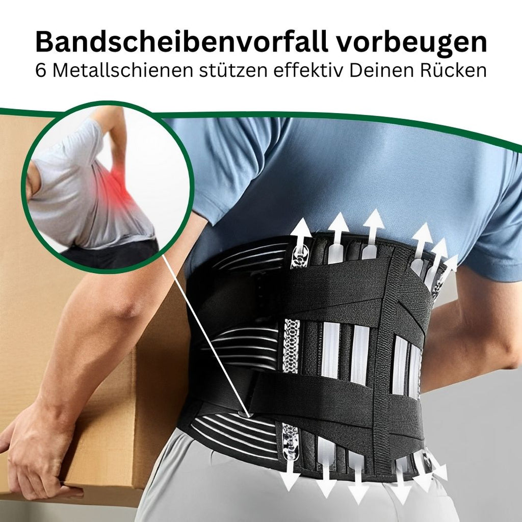 ZhongShuang Rückengürtel – Atmungsaktiv, Verstellbar, 140 Cm (Schwarz)
